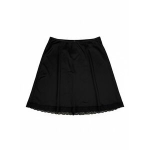 Vtg Black Lace Trimmed Pencil Sheer Slip Skirt Mini Length Sz S No Tags Dainty‎